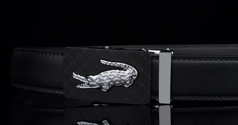 KAWEIDA известный брендовая Дизайнерская обувь ремни для мужчин 2018 Роскошные Крокодил Автоматическая пряжка поясной ремень разделение кож