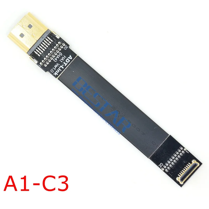 FPV Micro HDMI Mini HDMI угловой переходник 5 см-2 м лента гибкой печатной платы HDMI 2,0 экранированный плоский кабель 4 k 60 Гц для аэрофотосъемка