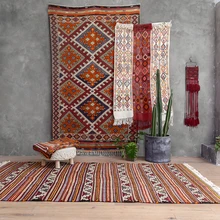 Видение вкус Турция шерсть ручное плетение нация ветер непрерывной системы смешать гость зал коллекция ковер Tapestrygc193kilimyg40