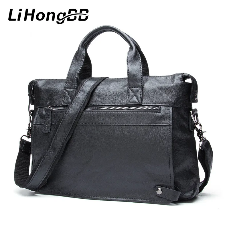 Men Luxury Fashion Handbag Genuine Leather Bags Business Mens Messenger Shoulder Bag Crossbody Men's Briefcase Laptop Tote | Багаж и