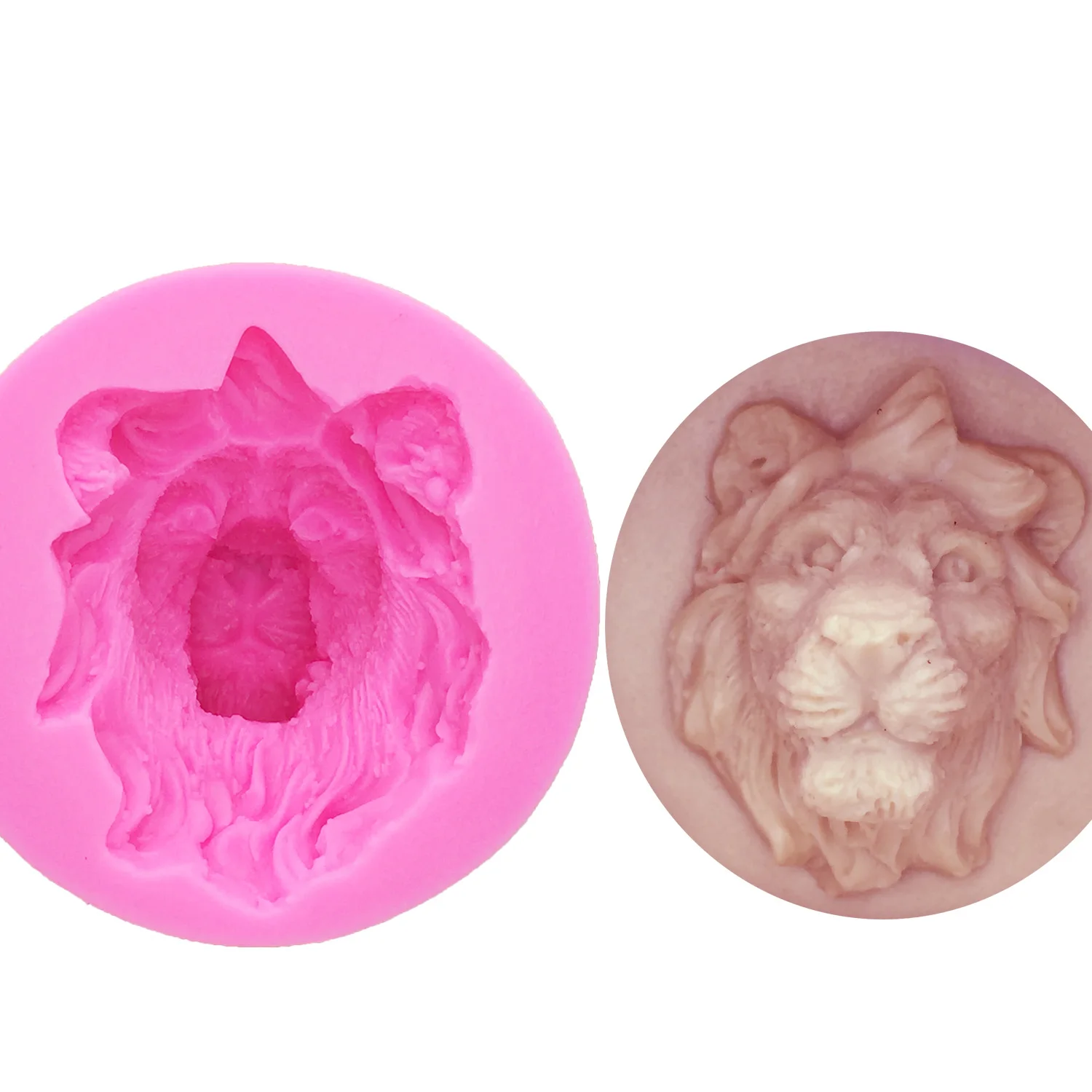 

M0401 Lions Head Silicone Mould Cake Decorating Silicone Mold For Fondant Candy Crafts Jewelry PMC Resin Clay