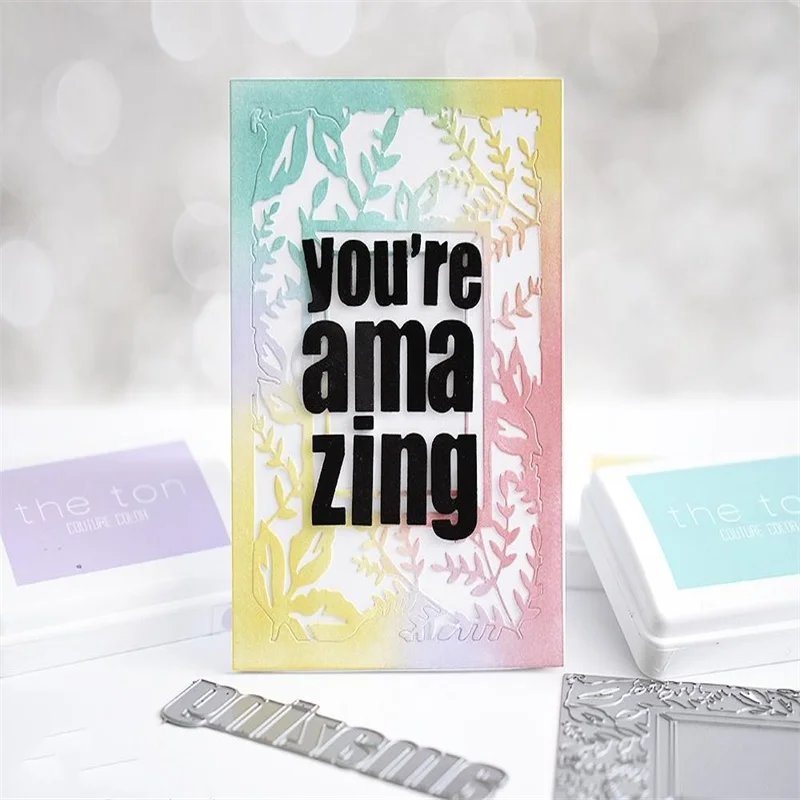 

You're Wonderful Gergeous Amazing Fabulous Metal Cutting Dies Stencils for DIY Scrapbooking Decorative Crafts Embossing Cards