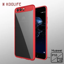 

For Huawei P10 P10 plus Case Luxury Ultra thin Transparent PC hard back & Matte TPU Case Full protector Anti-knock cover case