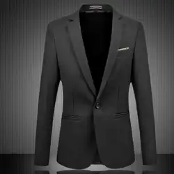 Для Мужчин's Пиджаки модные Бизнес одна кнопка Повседневное Блейзер костюм тонкий модный стиль для отдыха Друзья партия Для мужчин пиджак