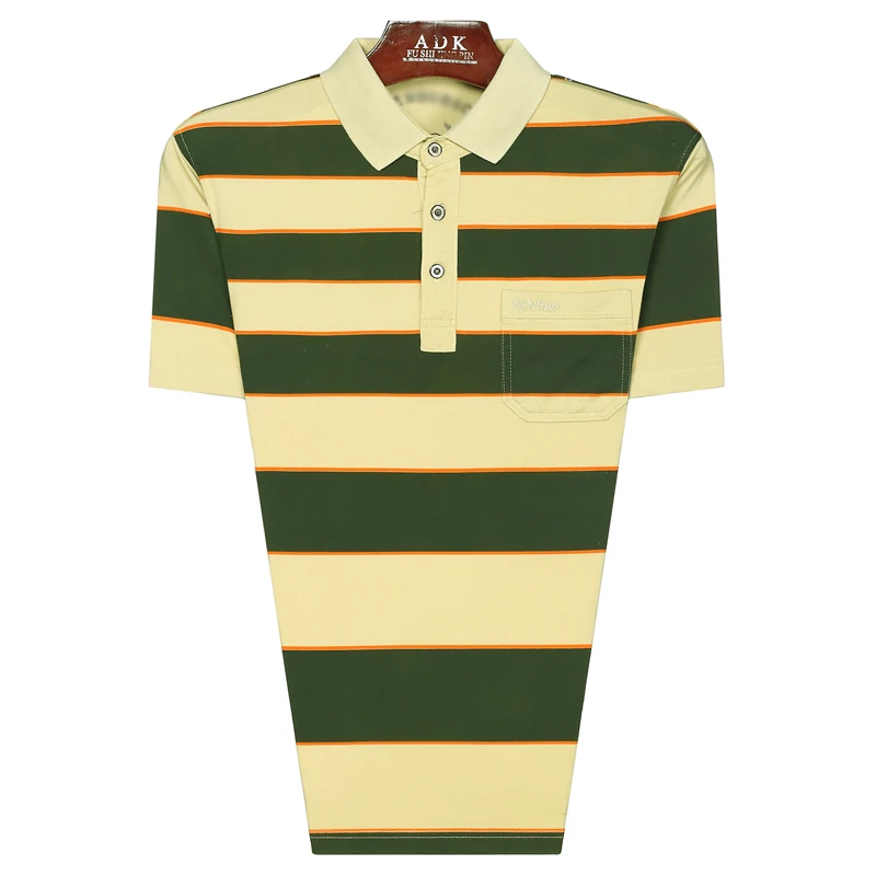 

Man Summer Shirt Green Red Striped Tee Male Casual Cross Stripes Cotton Tops Men Turn Down Collar Short Sleeve Leiusre Shirts