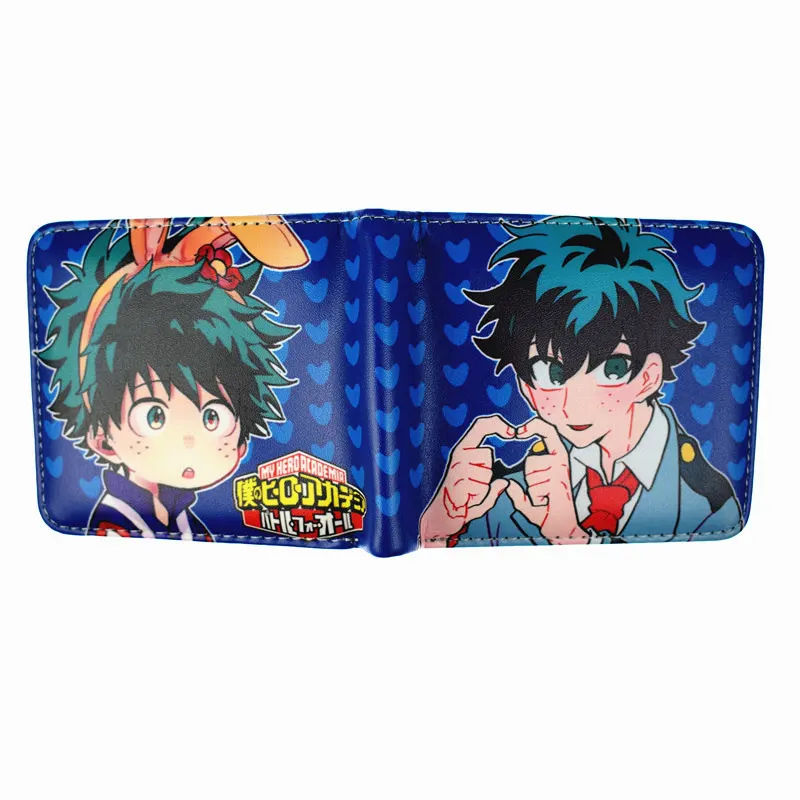 FVIP My Hero Academia Wallet Short Purse Anime Cartoon Wallets for Young With Card Holder Coin Pocket