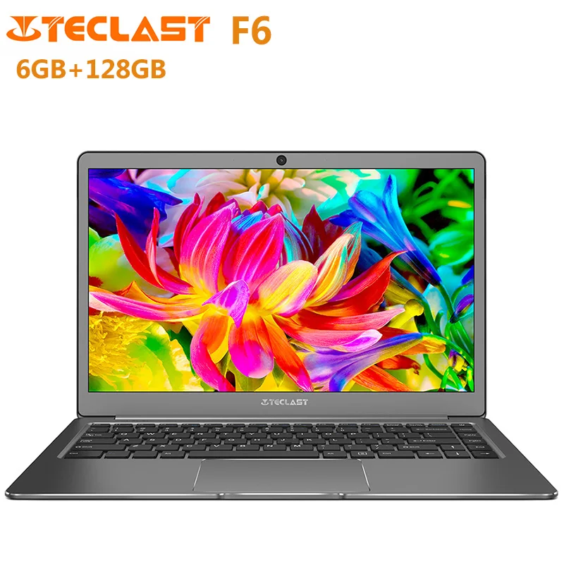 Teclast F6 Laptop 13.3'' IPS 1920*1080 FHD Windows 10 Intel Apollo Lake N3450 Quad Core 6GB RAM 128GB SSD HDMI Notebook 5000mAh