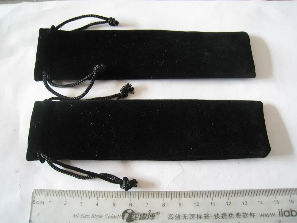 Black velvet pouch