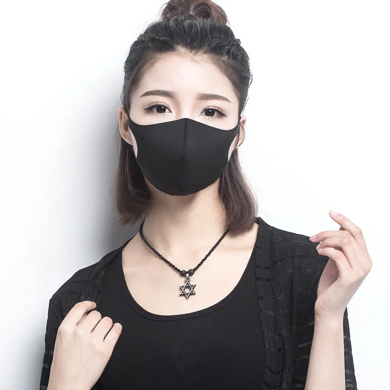 

2PCS High Quality Fashion Breathable Black Mouth Mask Anti-Dust Haze Pm2.5 Flu Allergy Protection Face Masks So Cool