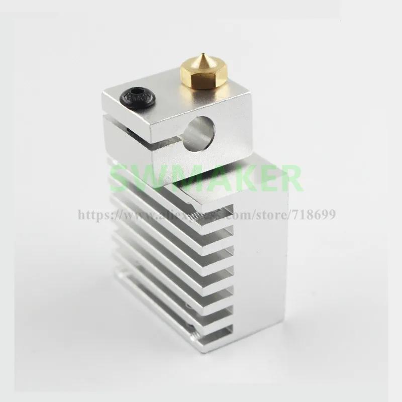 Best All metal j head heat sink with single nozzle 0.4mm brass assembly kit 3D printer parts