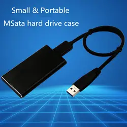 MSATA к USB 3,0 внешний корпус SSD конвертер чехол с кабелем