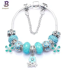 BAOPON античное серебро любовь часы браслет с подвесками браслет для Для женщин ювелирные изделия из бижутерии подарок для мамочек BR011