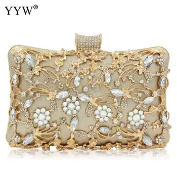 Women Rhinestone Clutch Bags gold purse Handbag Luxury Wedding Beaded elegant Crystal Evening Bag Diamond silver Shoulder Bags new soft diamond silver chain woman evening bag women rhinestone crystal day clutch lady wallet wedding purse party banquet