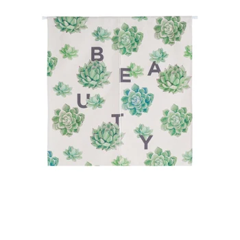 

Nordic fresh literature art plant succulent kitchen door curtain room window treatment Japanese porch decoration coffee bar