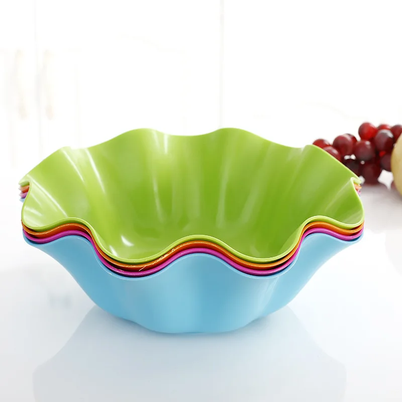 1PC 10inch new creative fashion plastic fruit plate European fruit dish shaped plastic flower snacks JH 0771