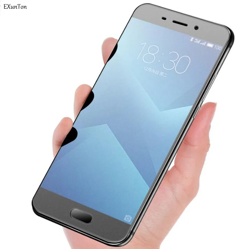 

EXUNTON Anti Fingerprints Matte Frosted Tempered Glass for Meizu M5 Note M6 Note M5 M6 M6S Screen Protector Protective Film