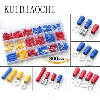 

Insulated Terminator Wire Crimp Spade Butt Connectors Red Yellow Blue Assorted Electrical connector terminals Set terminal