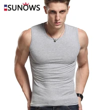 Мужская майка, хлопок, без рукавов, белая, летняя, повседневная, модная, брендовая