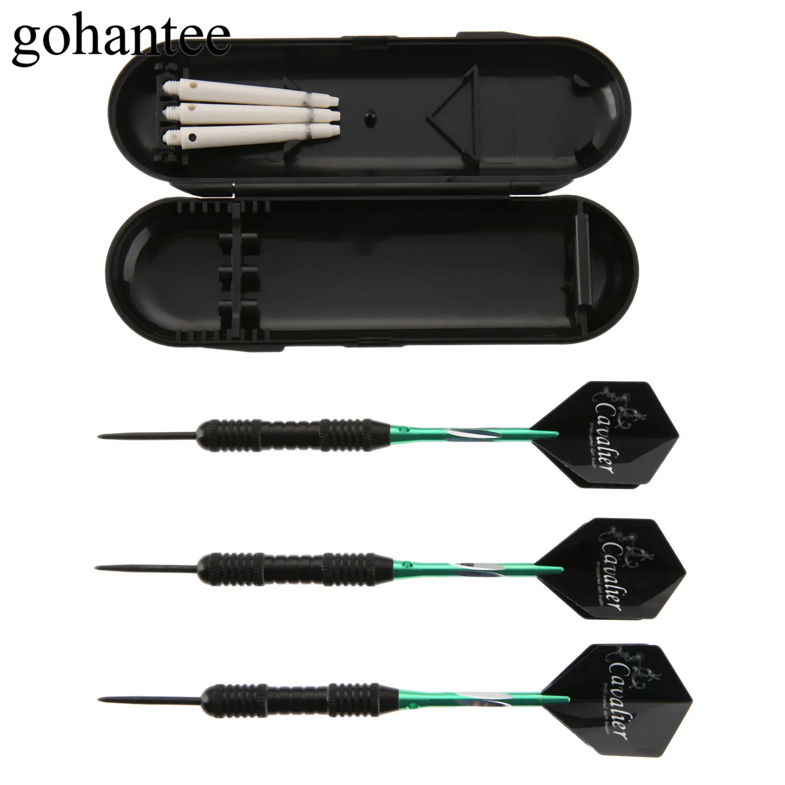 Gohantee 3 шт./кор. зеленый Профессиональный 22g стальные дротики высокое качество Сталь иглы Советы вытачки с красивым полетом для электронный