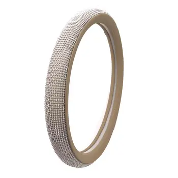 

Luxury Crystal Diamond Car Steering Wheel Cover with PU Leather Bling Bling Rhinestone covered Steering-Wheel Covers