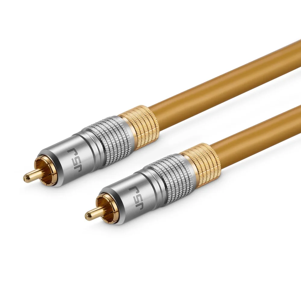 

JSJ 5 Meters Luxury HIFI Subwoofer RCA Male to Male Coaxial Digital Audio Video Cable 75ohm