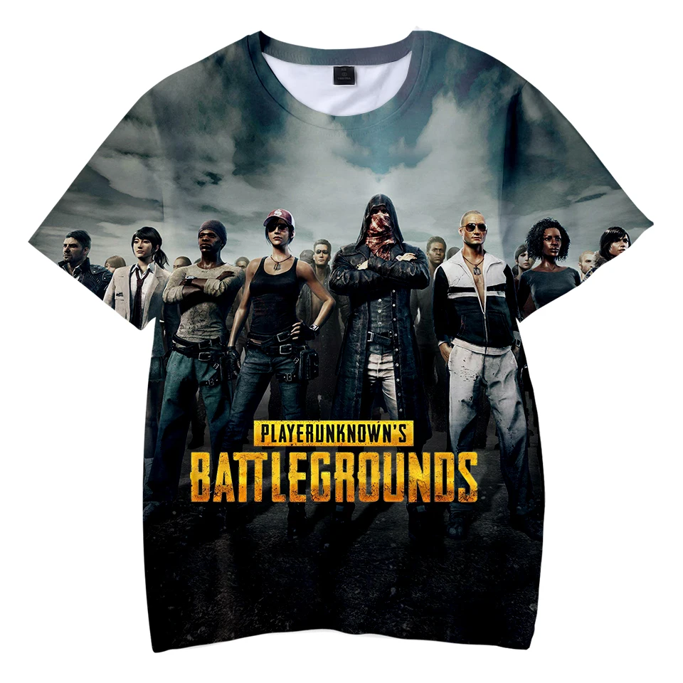 Модная детская футболка PUBG Game для мальчиков и девочек топы с 3d принтом Лидер
