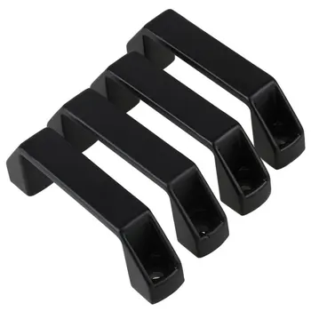 

Black 90mm Aluminum Alloy Black Machine Industrial Equipment Cupboard Cabinet Door Oblong Pull Handle Pack of 4
