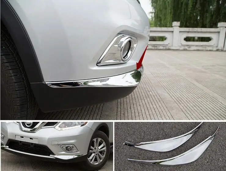 Защита углов переднего бампера обшивка искусственная проекция 2 шт. для Nissan X trail