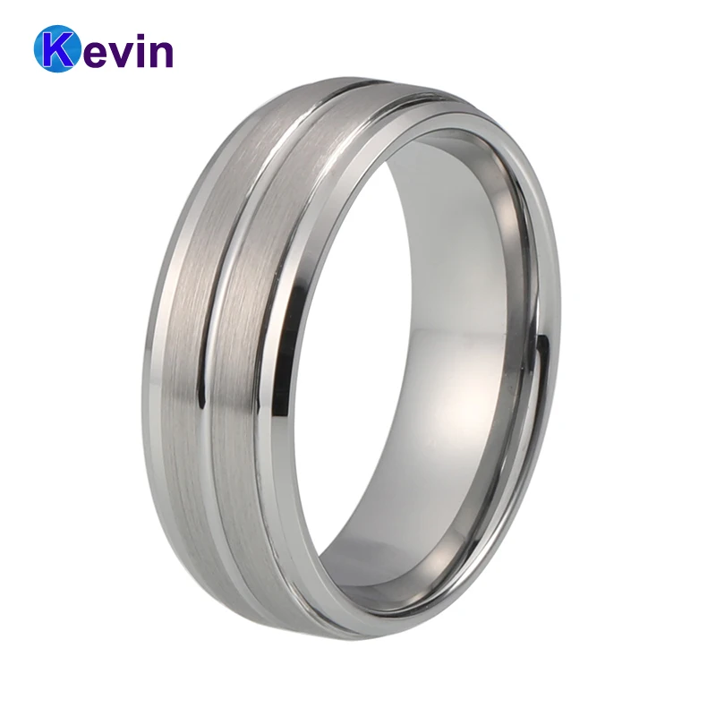 Metal Mens Wedding Rings Tungsten Carbide Rings For Men Band 8MMin