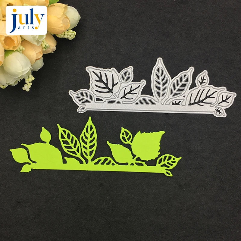 

Julyarts Cutting Dies Frame Cutting Embossing Cutter Paper Creative Leaves For DIY Scrapbooking Craft Dies Silver Metal Cutting
