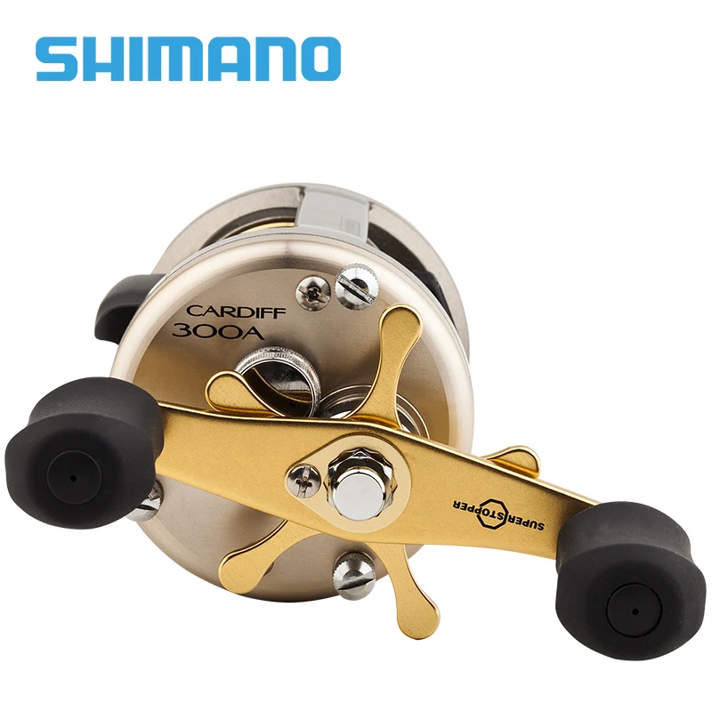 Original Shimano CARDIFF 300A 301A 400A 401A Baitcasting Fishing Reel 4+1BB  Gear Ratio5.8:1/5.2:1 Max Drag 4.5kg/5kg Saltwater