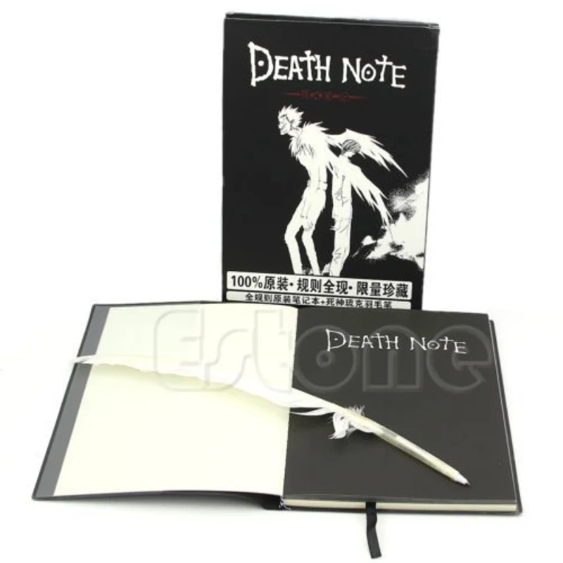 

New Death Note Cosplay Notebook & Feather Pen Book Anime Writing Journal