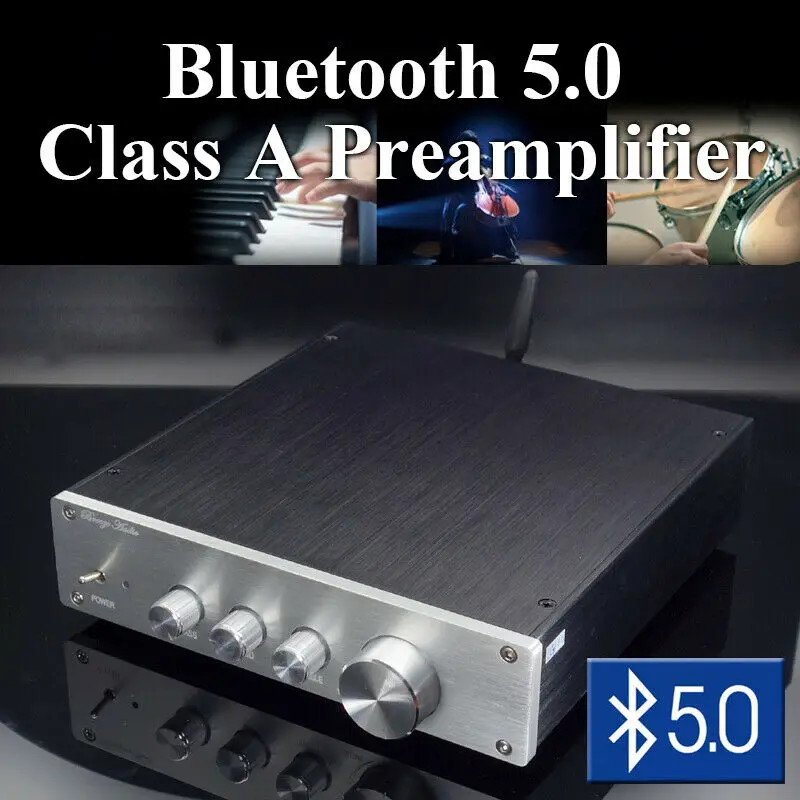 

Nobsound HiFi Bluetooth 5.0 Class A Pre-amplifier Stereo Audio Amplifier Bass Mid Treble Control