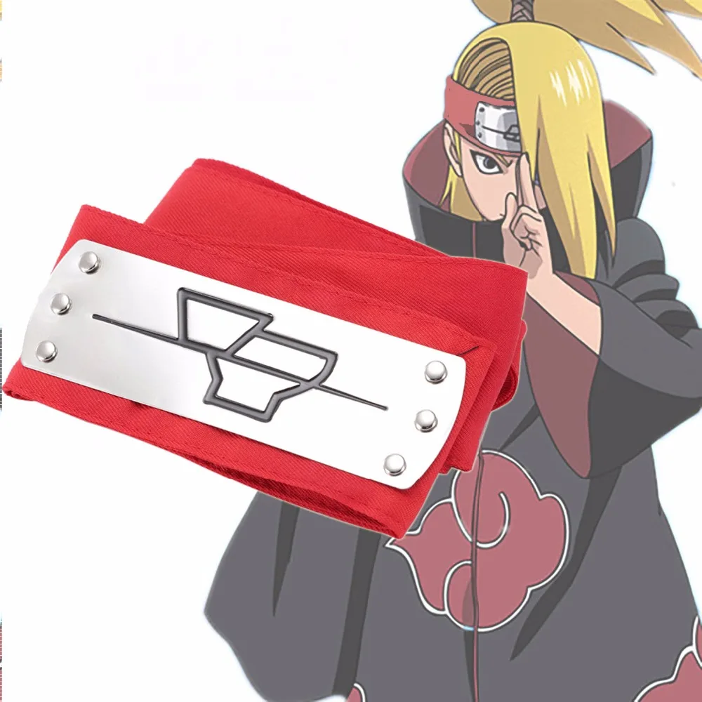 ホット日本アニメnaruto,ナルト,疾風伝デイダラコスプレカチューシャ赤iwagakureシンボル忍者