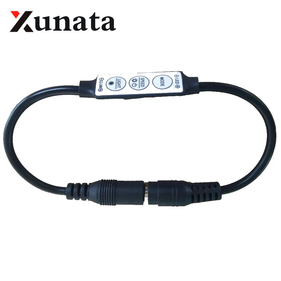 

1pc black color 12V 24V Mini 3key LED dimmer mini led controller with DC connector 12A Good Quality