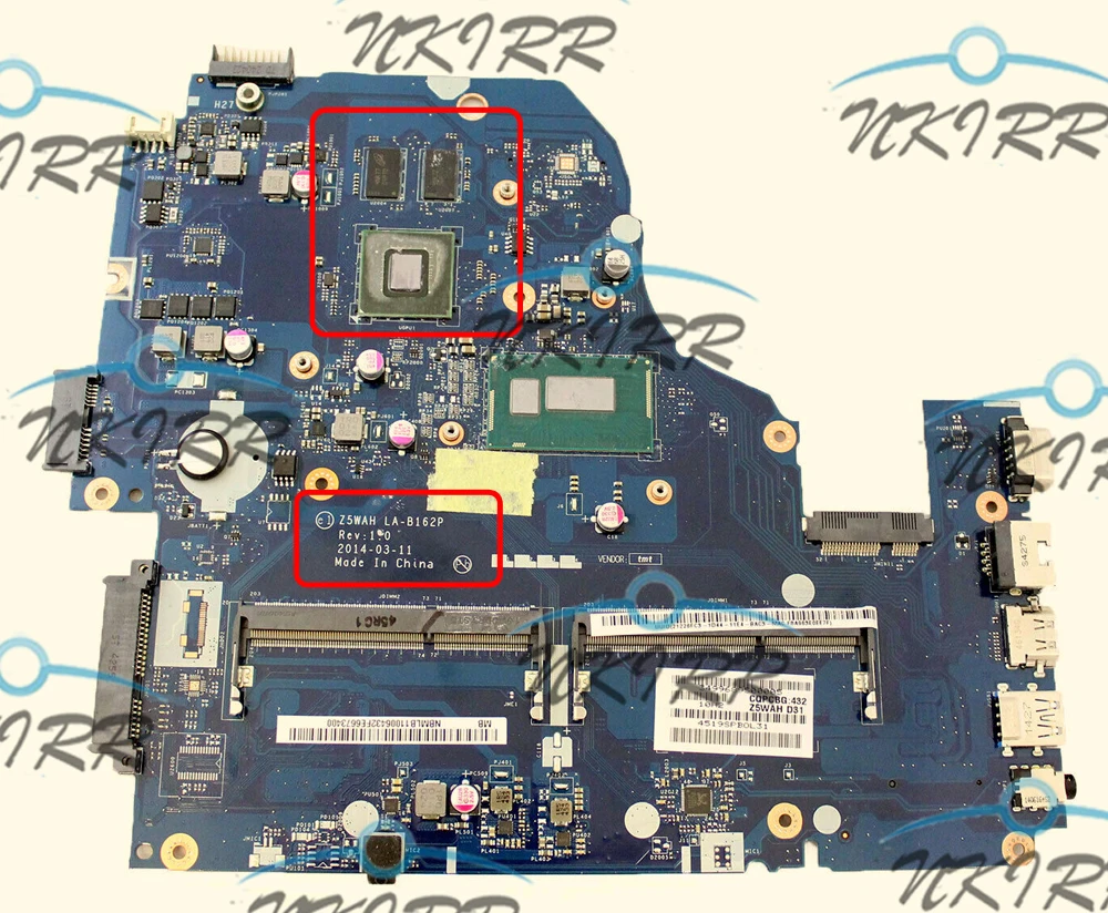 

Z5WAH LA-B162P NBMRF11002 NBMLC11004 I5-4210U CPU 840M 2GB motherboard for ASPIRE E1-572 E1-572G E5-571 E5-571G V3-572G V3-532G