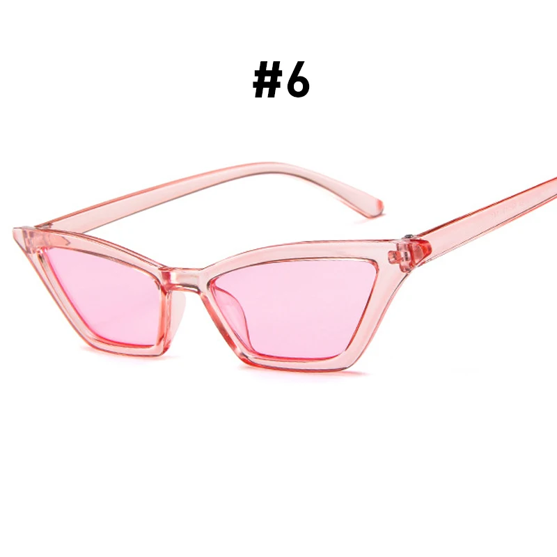 VIVIBEE Ретро леопардовые маленькие пластиковые женские UV400 Винтажные Очки с дизайном «кошачие глаза» женские солнцезащитные очки кошачий глаз - Цвет линз: 6 Pink