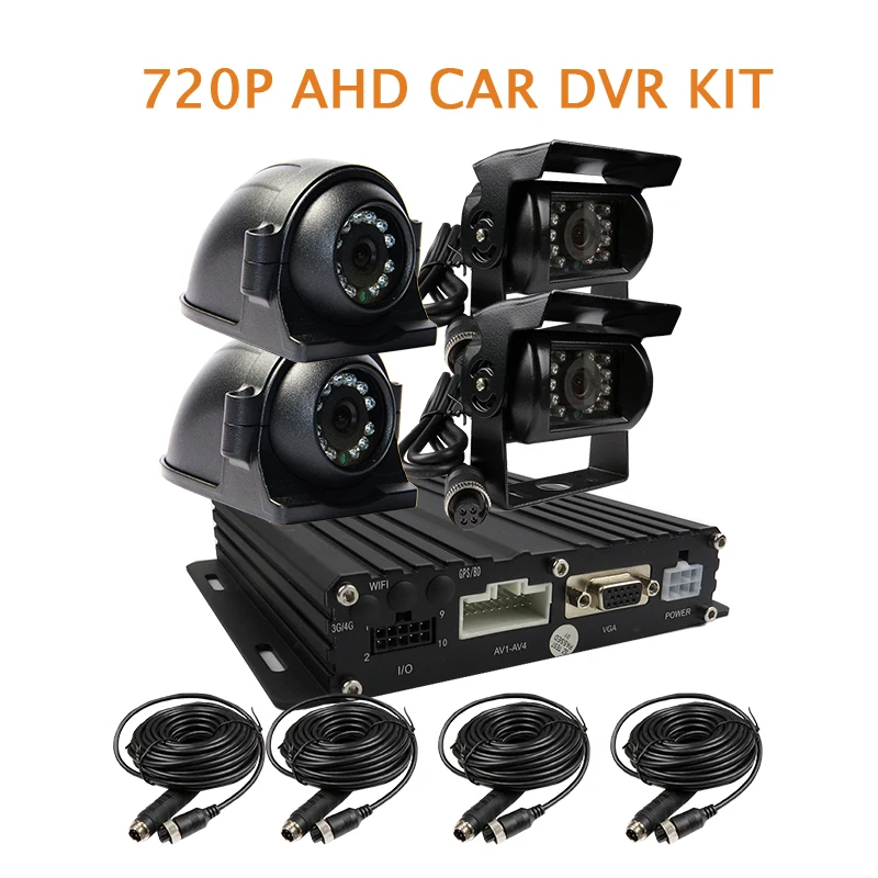 Бесплатная доставка 4 канала H.264 1.0mp 720 P AHD 256 ГБ SD Видеорегистраторы для