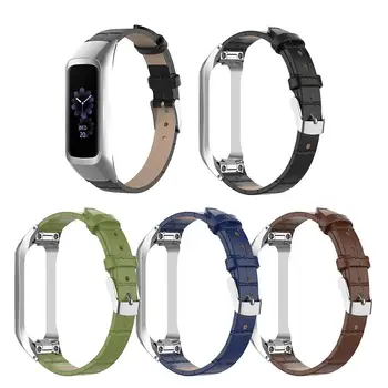

Stainless Steel Frame Wrist Strap Casual Leather Replacement Watch Band For 4 Color Wholesale Purchasing