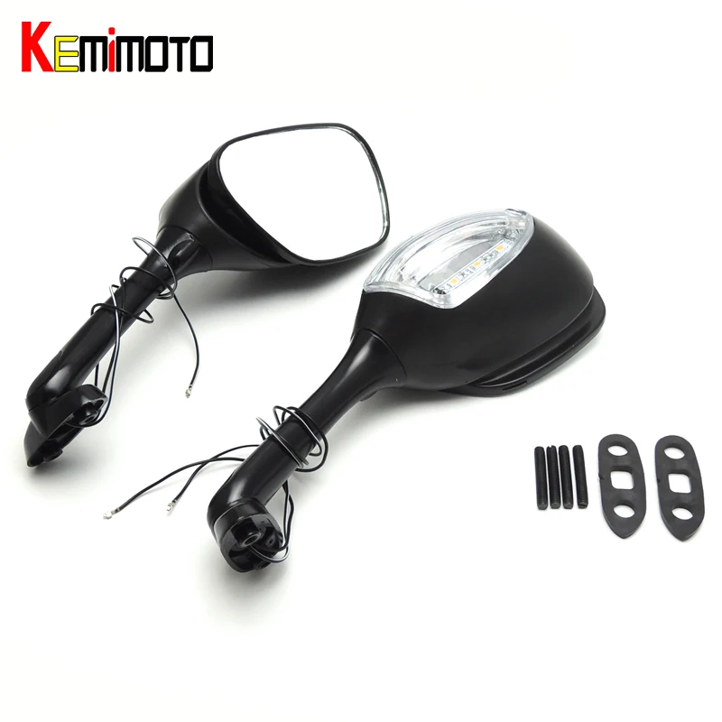 

KEMiMOTO Motorcycle Rearview Mirror for Suzuki GSXR600 750 2006-2010 GSXR1000 2005-2008 Clear