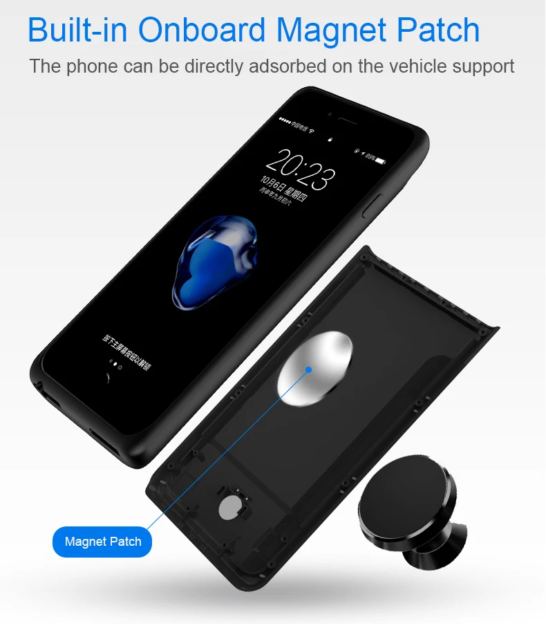 2500/3700/5000/7000mAh Battery Case For iphone 6 6s 7 8 Plus Battery Charger Case For iphone 6 6s 7 8 Power Bank Charging Case