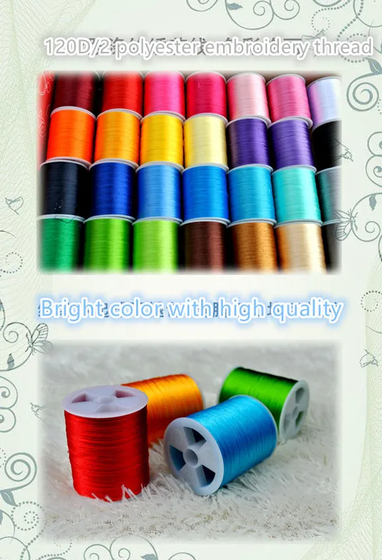 KingClouds Free shipping high quality machine embroidery thread +300m/mini king spool embroidery