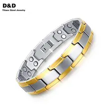 New fashion health bracelets for men jewelry stainless steel men bracelets jewelry with Magnetic and Germanium BR-076