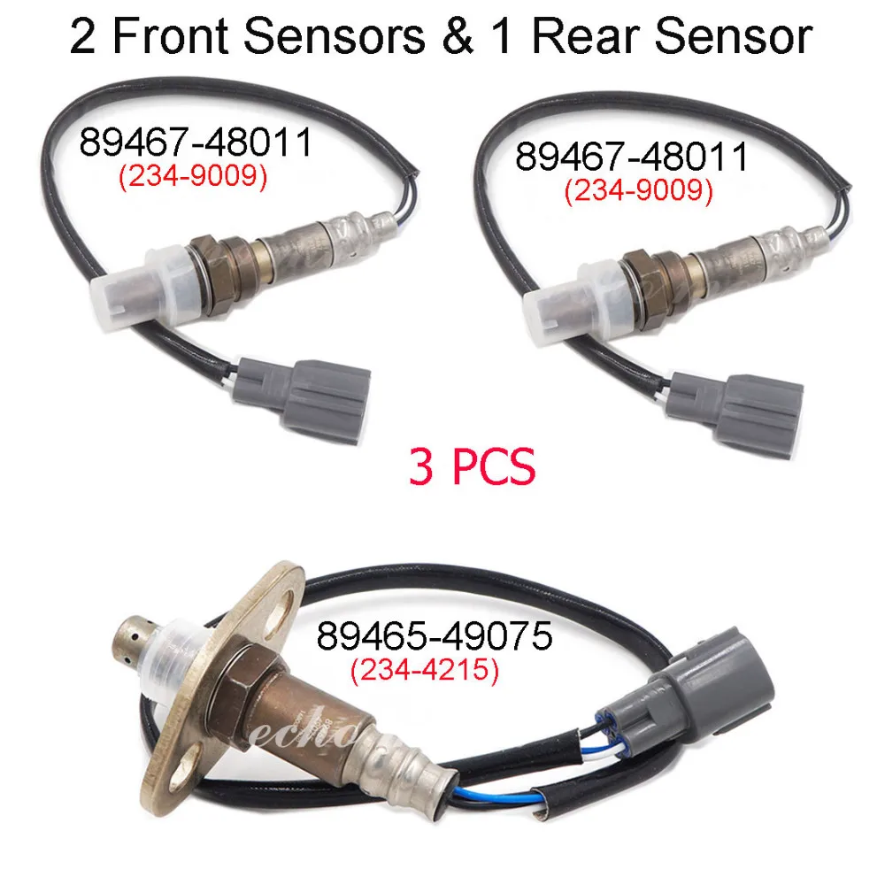 Новинка, комплект(3 шт.) O2 кислородный датчик контроля состава смеси воздух-топливо для Toyota Lexus 8946549075 8946748011 89465-49075 89467-48011