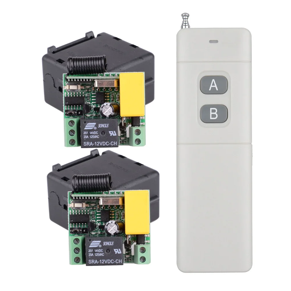 

Long Range 200-3000M Transmitter + 2CH 220V 10A Wireless Remote Control Switch Lamp Light LED Remote Mini Light Switch System