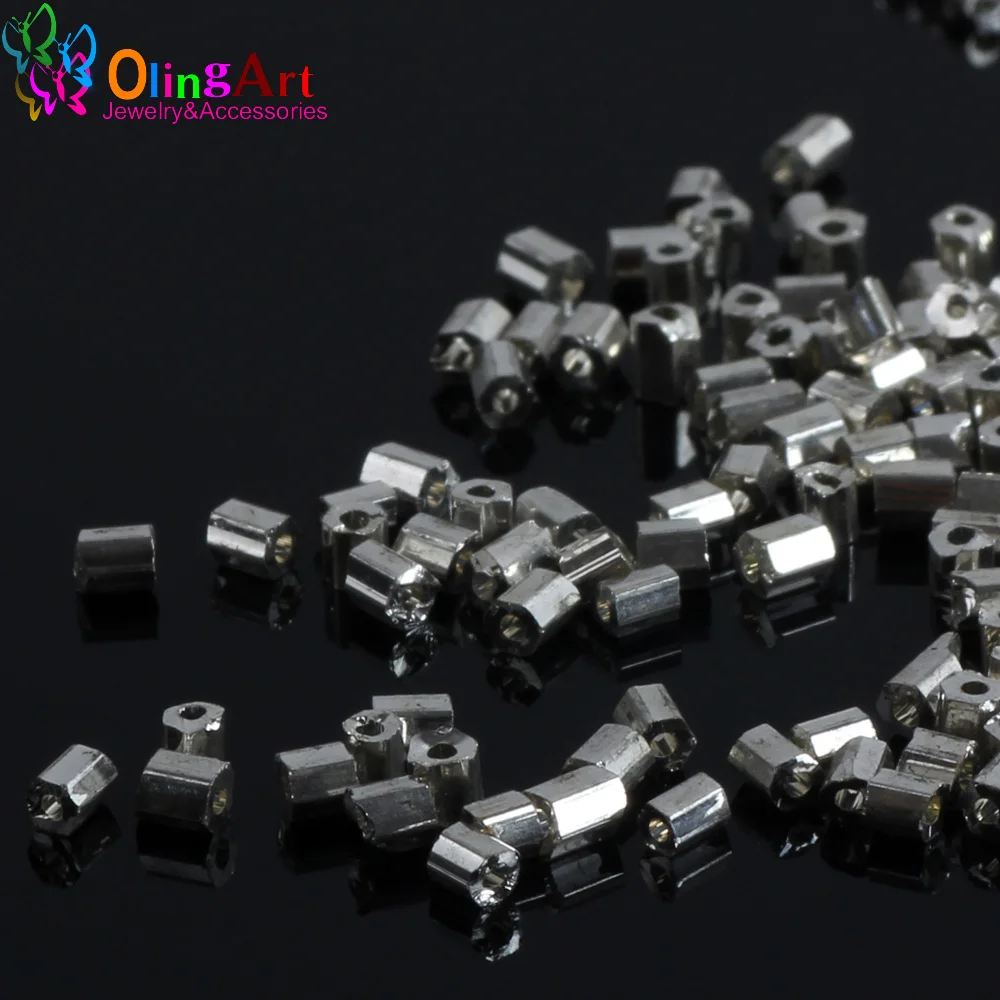 Новинка 2019 AAA серебряный цвет 2x3 мм 1600 шт./лот чешский стеклянный бисер для