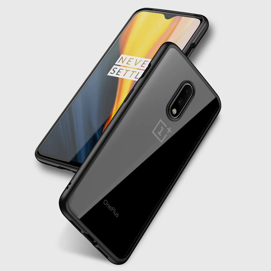 Для OnePlus 7 Pro Чехол антидетонационный прозрачный акриловый усиленный TPU RIJOW Мягкий силиконовый чехол One Plus 7 Pro Coque 1+ 7