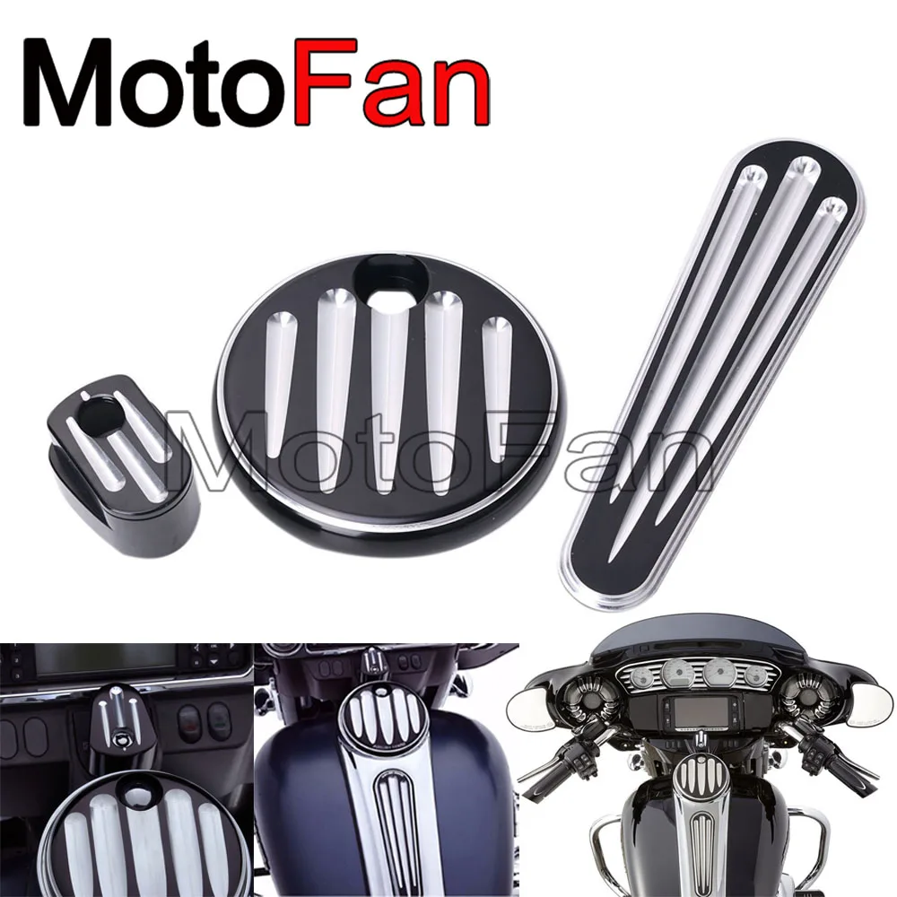 Us 29 99 Custom Motorcycle Parts Fuel Door Dash Insert Ignition Switch Covers Combo For Harley Davidson Touring Flhx Fltrx 2014 2017 In Covers