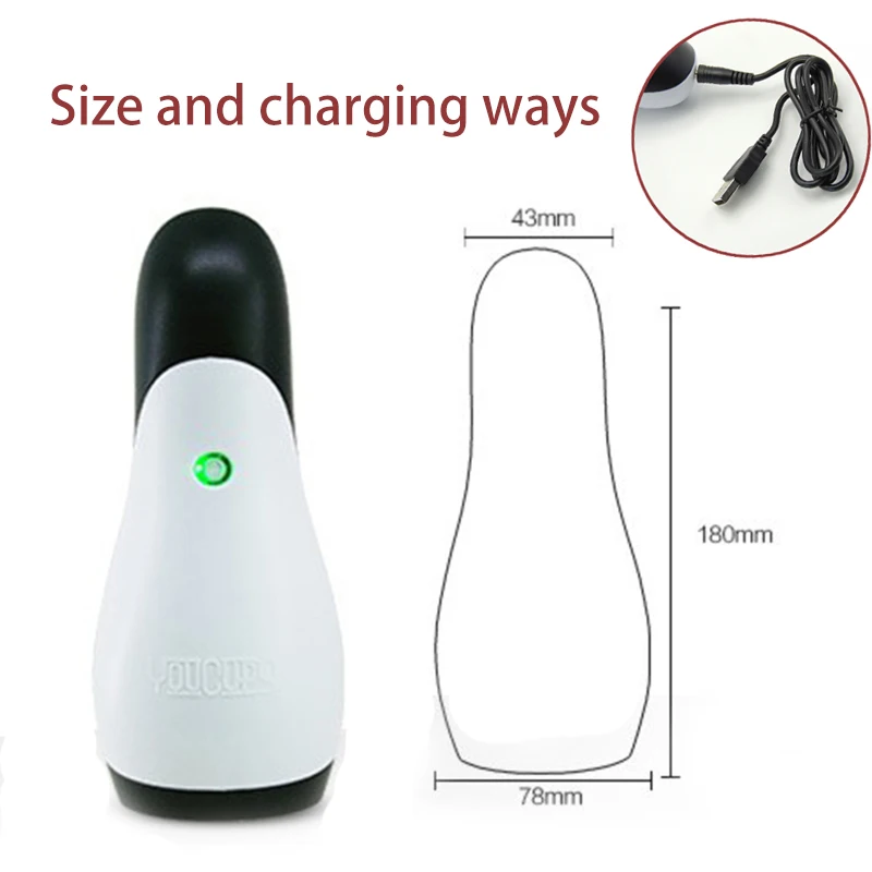 USB Charging eroticism Products 12 frequency Deep throat Blow Job Vibrating Masturbator Oral Sex Toys Men 10