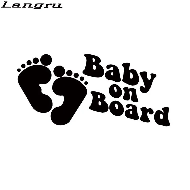 BABY ON BOARD Footprints Car creatice Sticker Decals Window Door Laptop